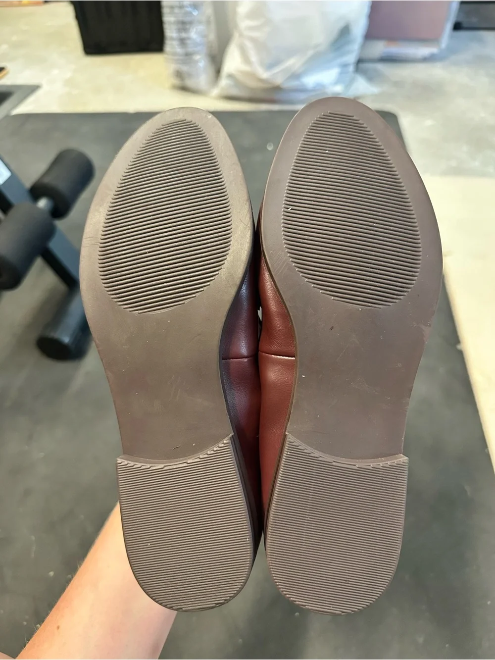 LOFT Women's Burgundy Leather Bit Loafers